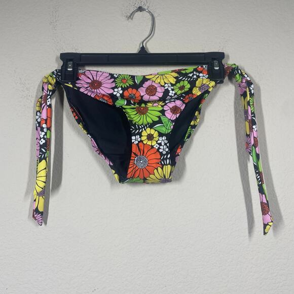ModCloth Size Small The Fiona Tie-Side Bikini Bottom Swimwear Daisy Floral - Picture 2 of 9